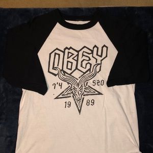 Obey baseball tee